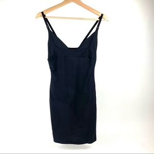 Flexees Demi Slip Support in Black Sz L